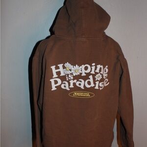 Overtime Brown Hoodie with Unique Print